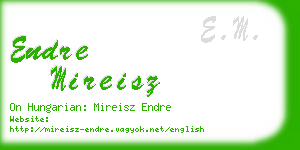 endre mireisz business card